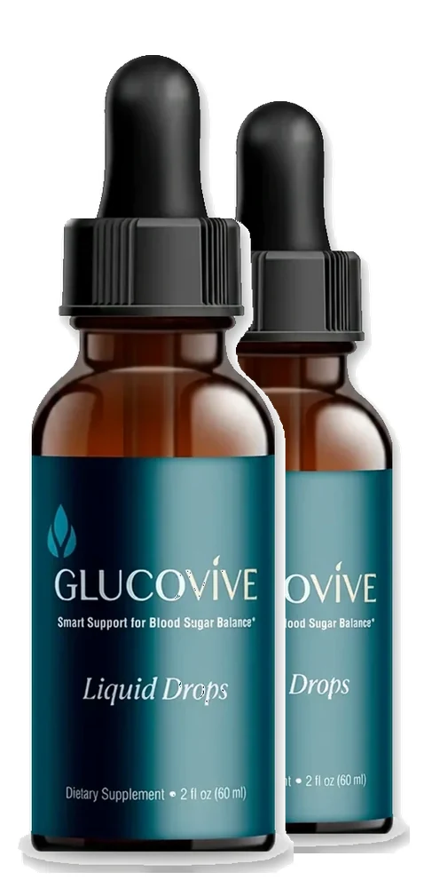 Glucovive 2-bottle blood sugar drops package