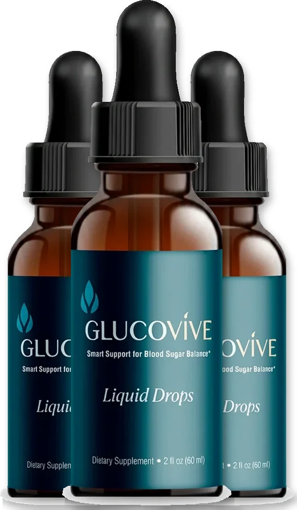 Glucovive 3-bottle blood sugar drops package